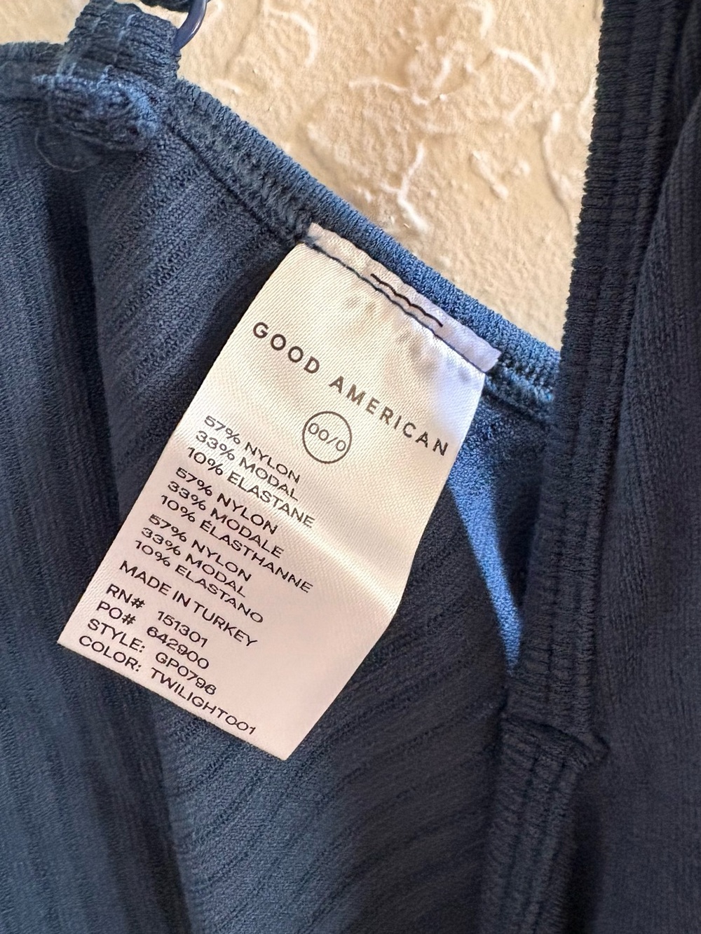 Good American Navy Ribbed Cropped Tank - Picture 6 of 6